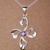 New 925 Sterling Silver Necklace Pendan Cross Beautiful For Women Exquisite Student Girlfriend Jewelry Accessories Wedding Gift