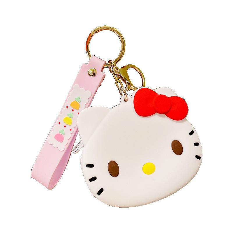 Adorable Sanrio Soft Rubber Keychain Wallets Ideal For Gifting And Collecting
