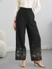 Yiyi 2026 Frühling/Sommer Durchsichtige Spitze Patchwork Gerade Hosen für Damen