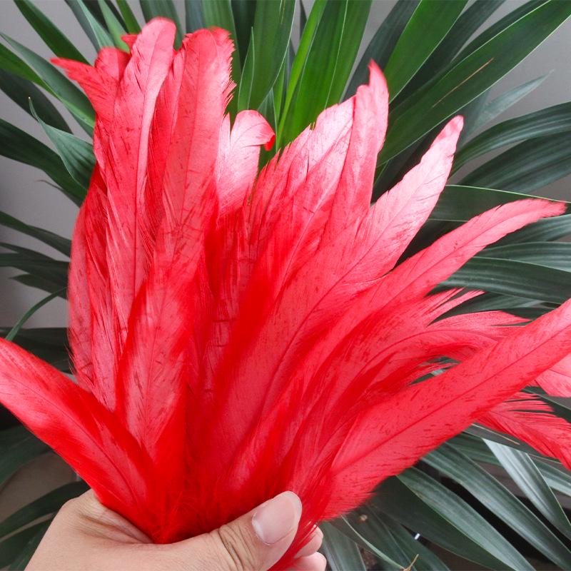 Handmade Off White & Purple Long Feather Jewelry & Mask Accessories