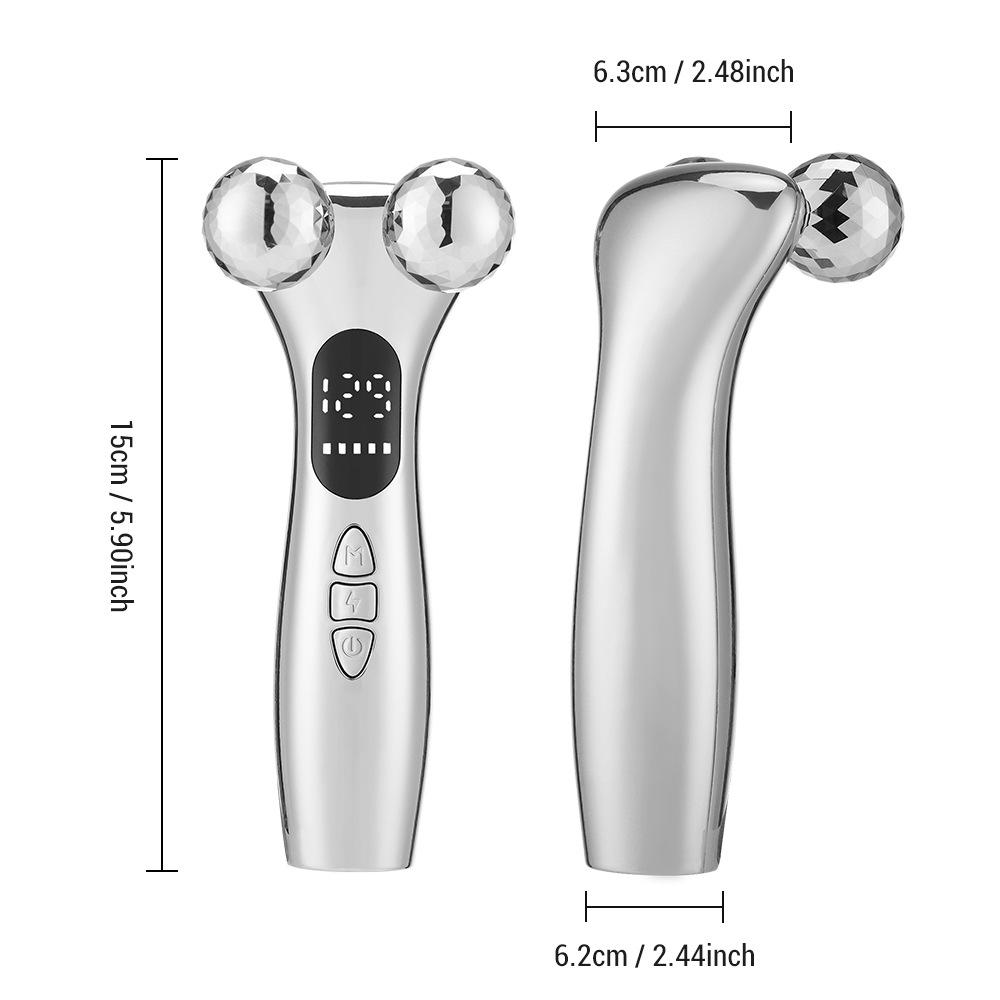 EMS Microcurrent Beauty Roller: Facial Massager & Body Shaping Device
