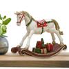 Painting Christmas Rocking Horse Cartoon Horse Figurine Fashion Resin Horse Statue  Holiday Decor