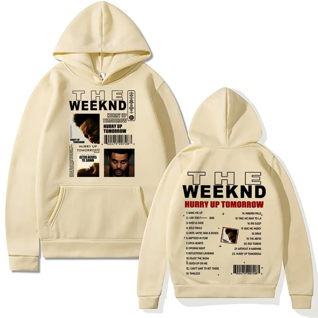Theweknd New Print Hoodie Sweatshirt Hip-hop Rock Pullover Autumn and Winter Unisex Streetwear