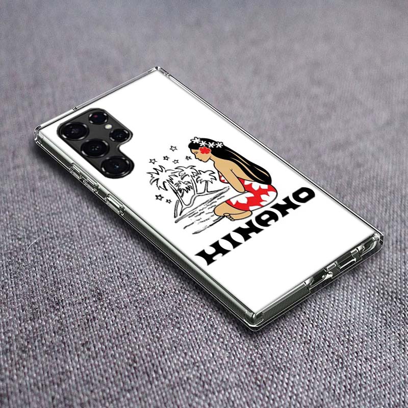 

H-Hinano Tahiti Girl Beach Phone Case For Samsung Galaxy S24 S23 S21 S20 FE S22 S26 Ultra S25 Edge S10 Plus Cover Clear TPU Capa Samsung S25 Edge