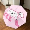 1PC Dalmatian Rainboots Umbrella-8-Rib Reinforced Portable Folding Travel Suitable for All Seasons Outdoor Daily Use-J329