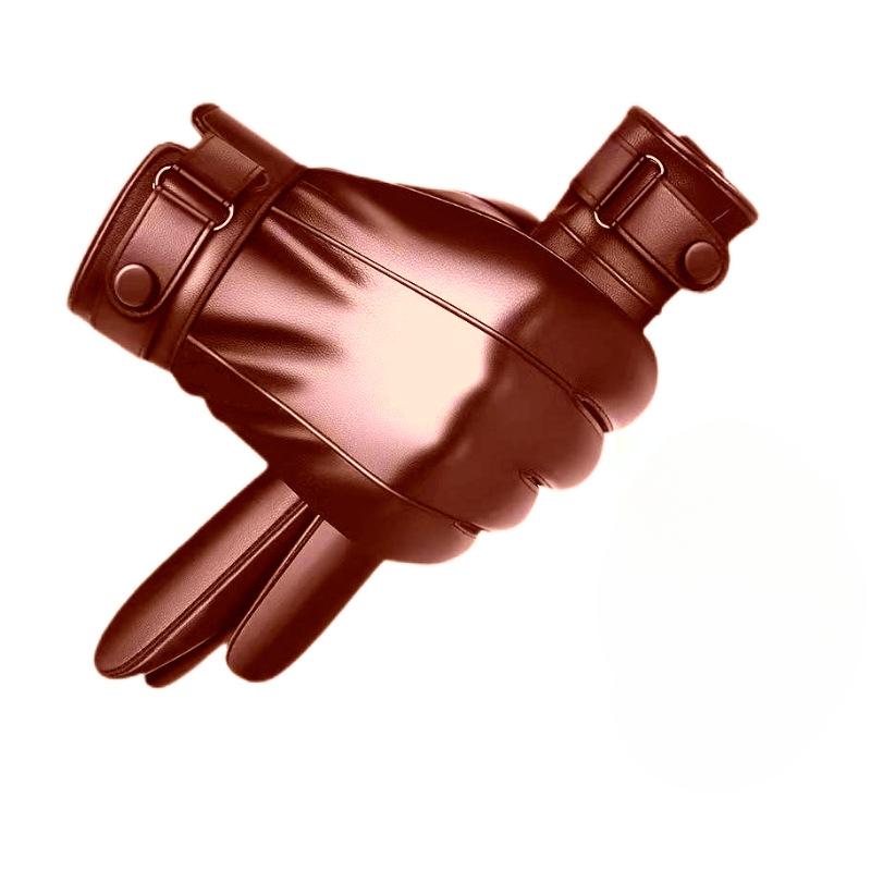 Winter Gloves for Men Genuine Leather Warm Touchscreen Gloves Outdoor Cycling Real Sheepskin Warm Driving Motorcycle Gloves