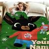 1PC Bing Custom Name Patterned Flannel Blanket Suitable For All Seasons for Home Decor Warmth and Comfort Gifts Holiday Present