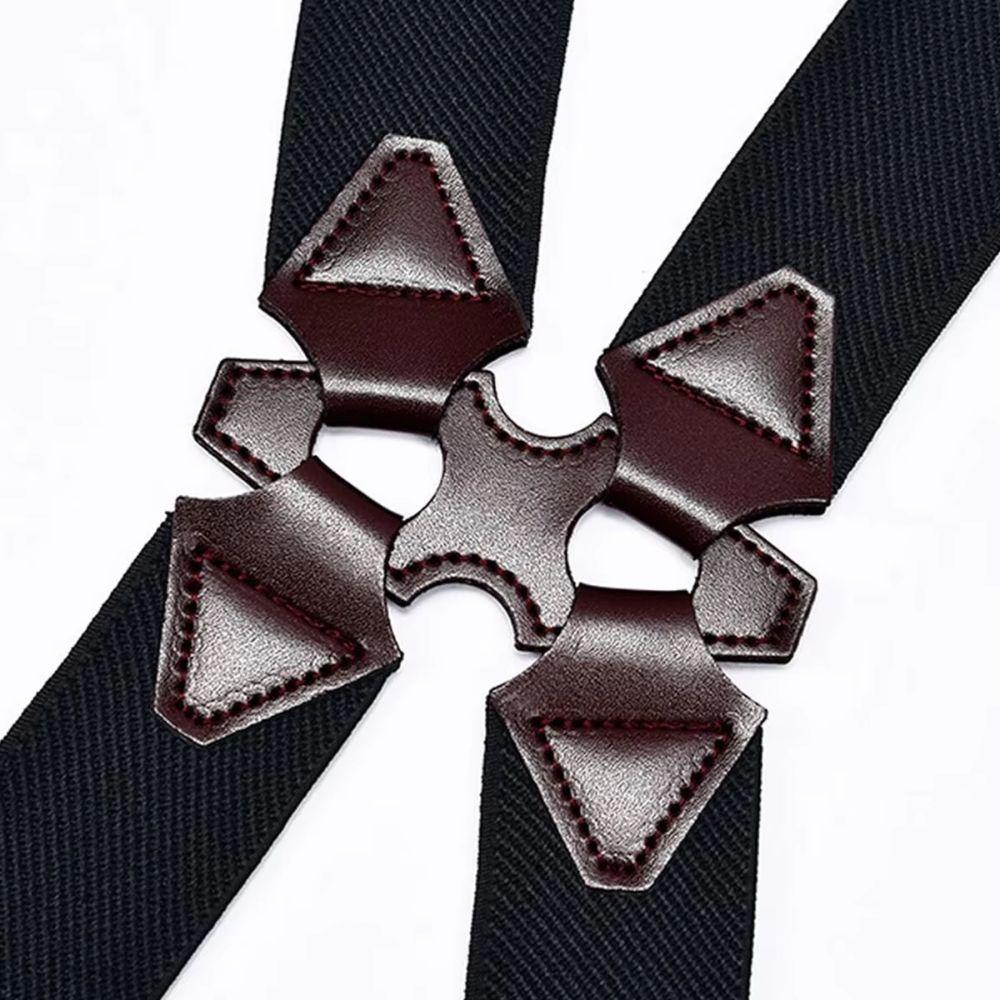 3.5cm Wide Man's Suspenders Elastic Hip-Clip Straps Vintage Side Clip Suspender Belt Costume