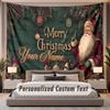 Christmas Winter (14) Theme Custom Tapestry Personalized Custom Name Text Wall Hanging Tapestry Home Decor Background Cloth