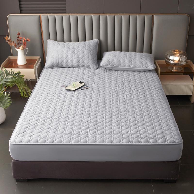 2026 New Quilted Fitted Bed Sheet - 60% Xinjiang Cotton Mattress Protector