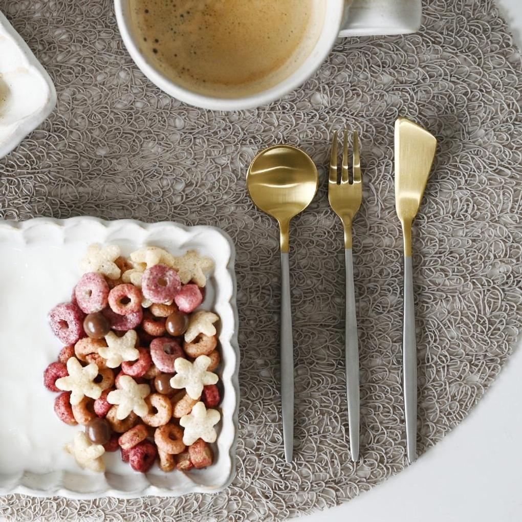 Abella Mattes Edelstahl-Buttermesser Zweifarbig