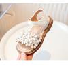 Summer girls' flower sandals, Korean style fashionable princess design, baby sandals with anti-slip soft sole, children's sandals.