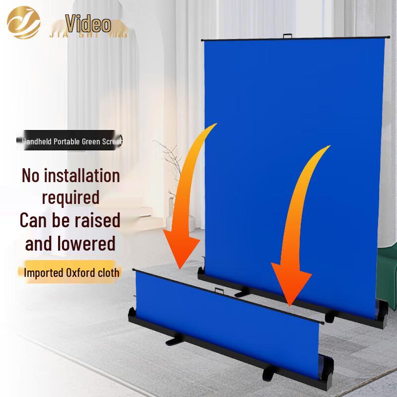 

Jiashiying Portable Pull-Up Blue Chroma Key Screen