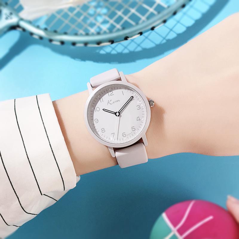 Women's Exam Watch: Silicone Strap, Luminous, Silent, Waterproof Quartz. Ideal for Junior High/High School Students.