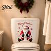 Waterproof Window Clings Santa Claus Toilet Sticker PVC Christmas Bathroom Decal for Creative Gift Ideas Home Decoration Removable Snowflake