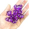 10Pcs 10 Sided Dice D10 Polyhedral Clear Transparent Dices For Board Games 0-9 Number 18Mm Rpg Dice Family Dice