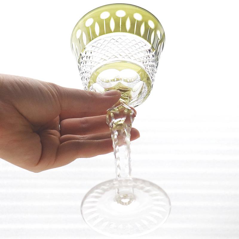 Handgemaakt Tsjechische Stijl Lotus Meerkleurig Glas Hock Wijnglazen Met Cadeaubox