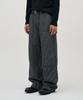 BASEMOMENT Double Knee Carpenter Stripe Denim Pants Black
