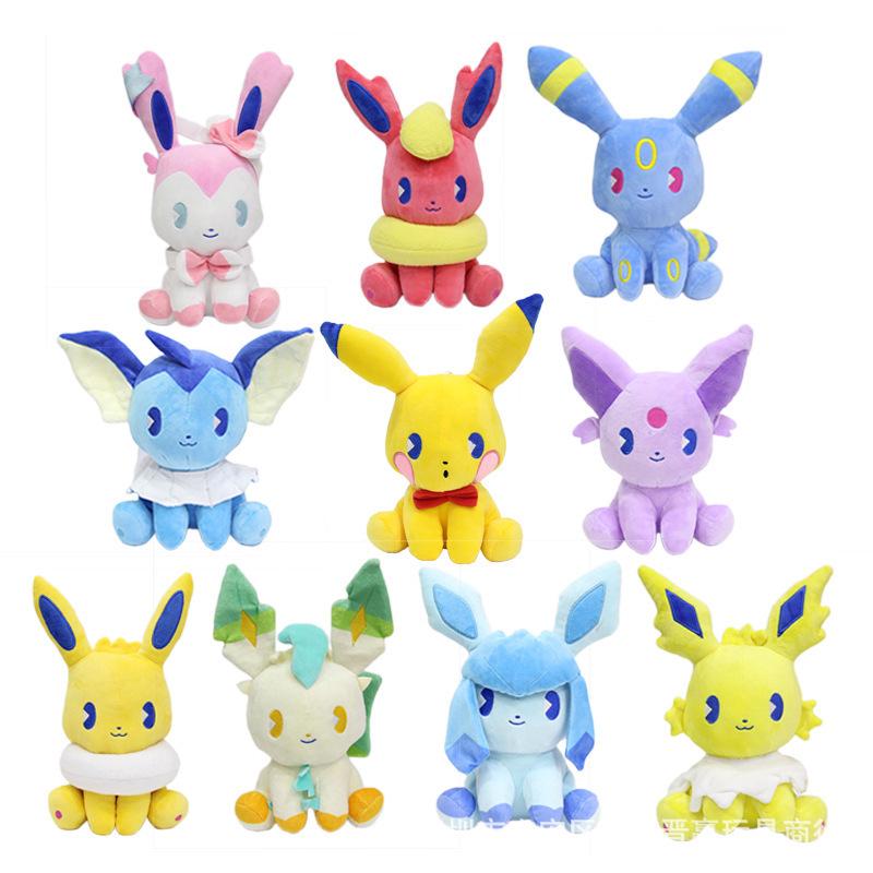 Gengar, Psyduck, Charizard, Mewtwo, Eevee, and Snorlax Pokémon Plush Toys Collection