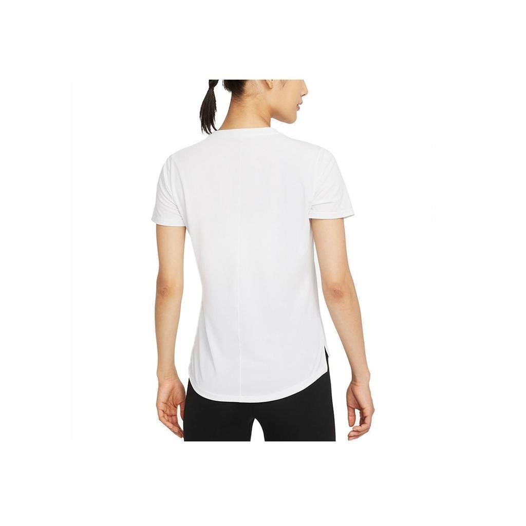 Nike Ležérní prodyšný, rychleschnoucí trénink, sportovní triko s kulatým výstřihem, krátký rukáv, dámské topy, bílá DD0619-100