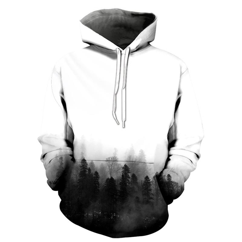 3D Printed Flower Leaf Hoodie For Men Colorful Plants Pattern Long Sleeves Fashion Sweatshirts Pullover Tops Oversized Hoodies