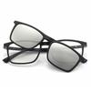 Coolmu Vintage Polarized Sunglasses & Prescription Frames Set for Men & Women - 1 Frame with 5 Colorful Magnetic Clip-ons.