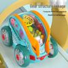 360° Rotating Electric Stunt Car with Lights & Music - Transparent Gear Toy for Kids