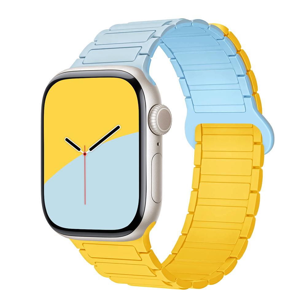 Magnetic Silicone Strap for Apple Watch Band Ultra 2/3 49mm 44mm 40mm 42mm 46mm 41mm 45mm Bracelet IWatch Series 11 10 9 8 7 6 SE 5 4 Correa