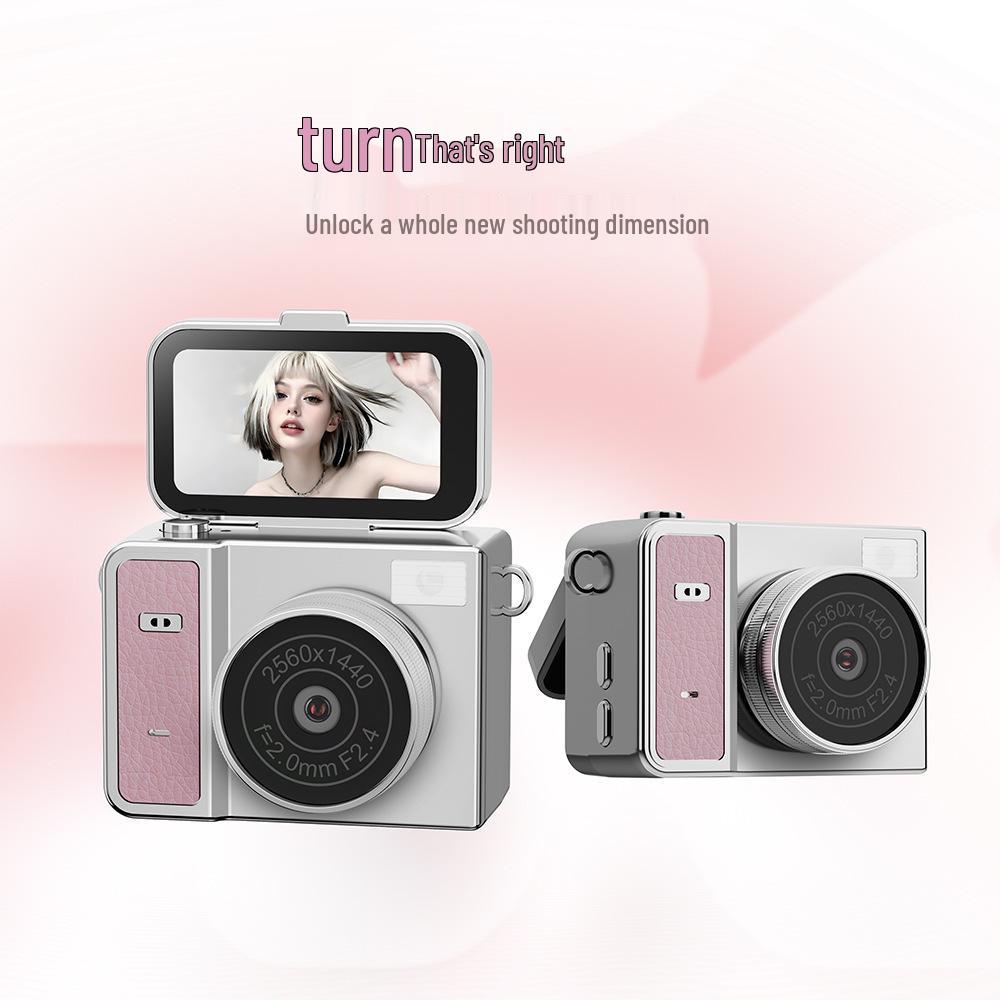 Compact Flip-Screen Mini Camera Pendant - Perfect for Backpacking, Parties, and Student Adventures