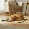 Rattan Weave Pet Cooling Mat Breathable Anti-Slip Cat Sleeping Mat with Pillow Cartoon Pattern Dogs Floor Cushion Car Travel