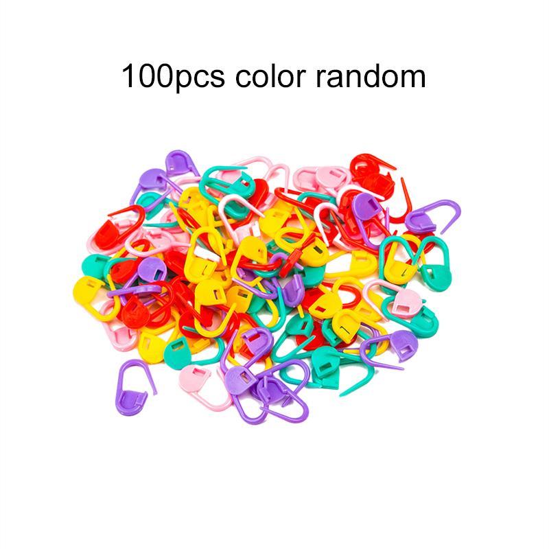 Sewing Tools Knitting Needle Safety Pin Plastic Household Knitting Crochet Markers Locking Stitch Needle Clip Marking Rings TMZ