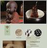 Colorful Zisha Little Monk Buddha Tea Pet - Handmade Decorative Tea Set Accessory