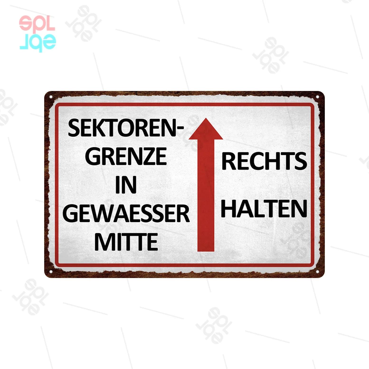 

Halt Metall Zeichen Deutsch Achtung Warnschilder Gefahren bereich Warn plakate Vintage Metall Plakette Weißblech Wand dekorative 20x30cm（7.8x11.8inch）