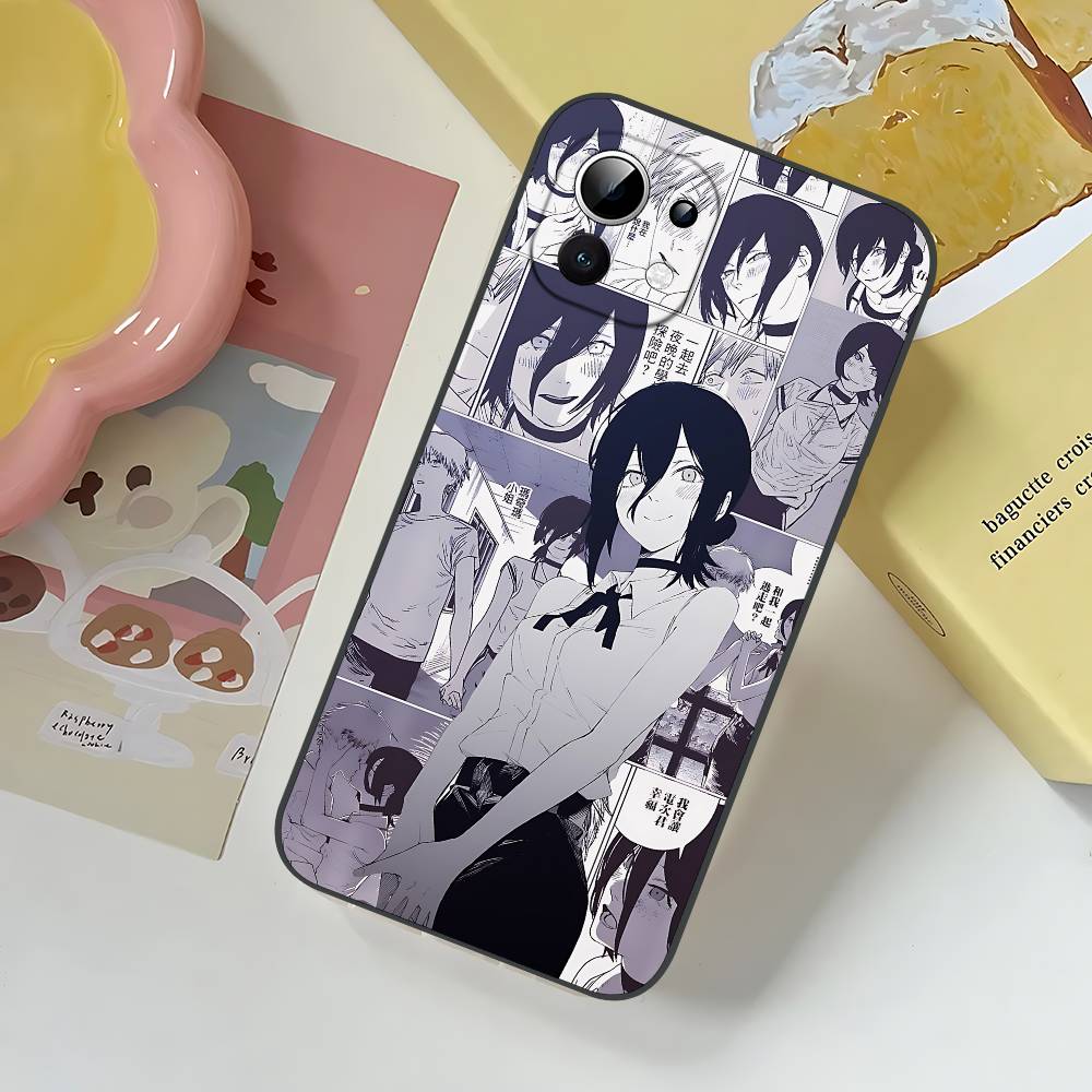 

Chainsaw Man Reze Slim Black Shockproof Phone Case: Snug Fit For Xiaomi 12,11,12S Ultra & Redmi Note 11,10T,9,9A,8Pro,8T,5G Xiaomi12Spro