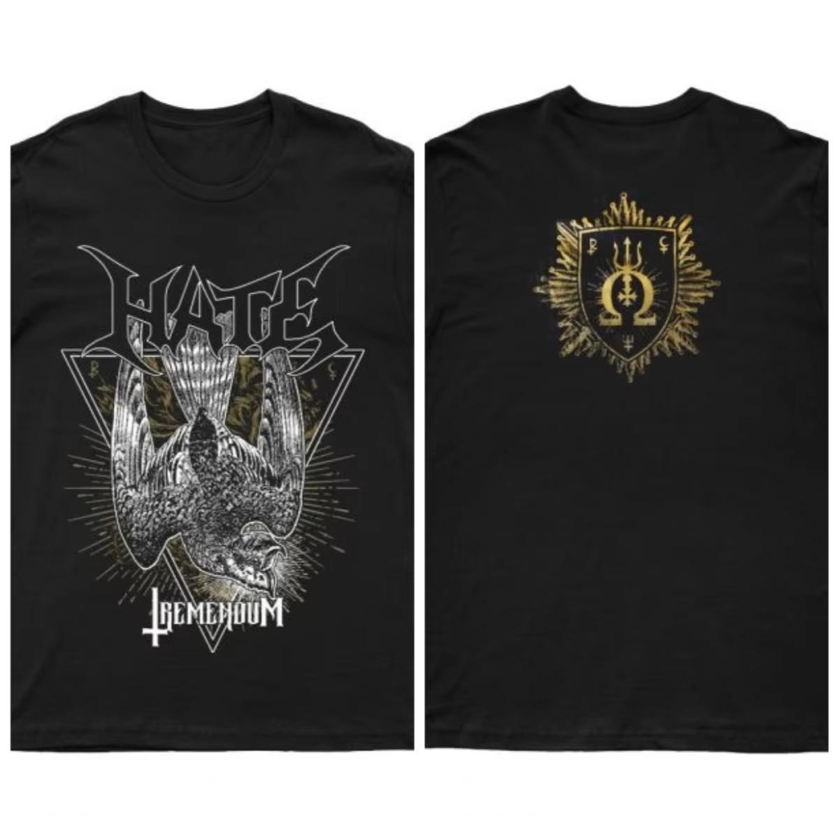 

2025 New HATE - Tremendam Printed Unisex Street Fashion Trend Short Sleeved Pure Cotton Round 4XL