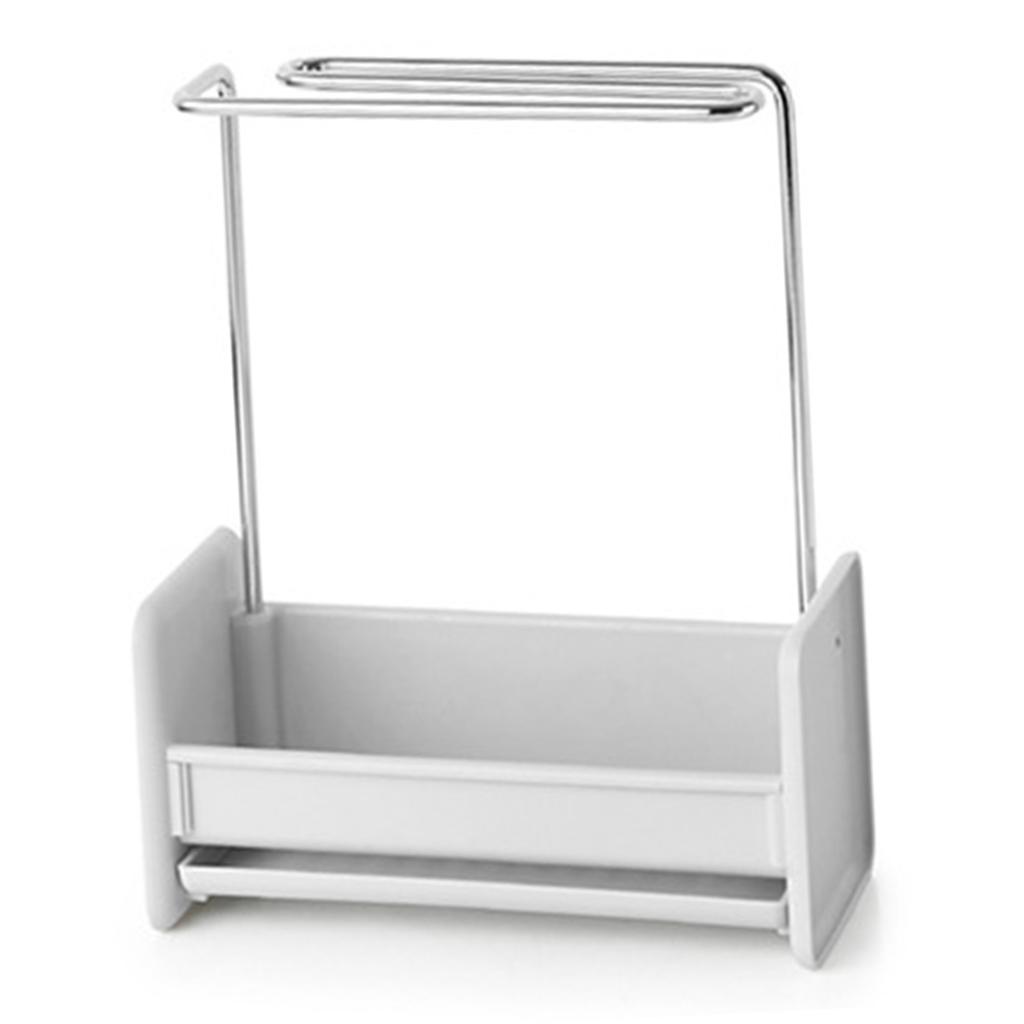 Kitchen Sink Sponge Holder Multipurpose Kitchen Rag Stand Sponge Holder with Dishcloth Drying Rack for Kitchen