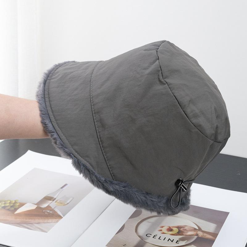 Women' Velvet Thickened Bucket Hat, Winter Cold Protection and Warm Ear Protection, Thick Basin Hat, Fisherman's Hat.