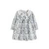 Long-Sleeved Floral Princess Dress, Spring and Autum Kidsren's Clothing, European and American Style Baby Girl's Cute Doll Collar Kidsren's Dress