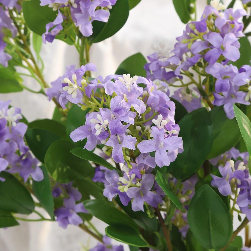 Single Stem Lilac Artificial Silk Flower for For Living Room Home Decor Office Desk TV Stand Floral Arrangement Photography Prop