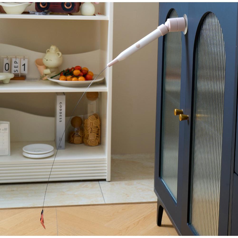 Detachable Handle Cat Play Tool Cat Teaser Cat Teaser Wand Detachable Handle Feather Attachment Plastic ABS Components