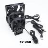 5V USB 4CM 5CM 120x120x25mm 80x80x25mm 5010 9025 Stecker Power Kühlung Gehäuselüfter 8cm 12cm Für Receiver DVR Router