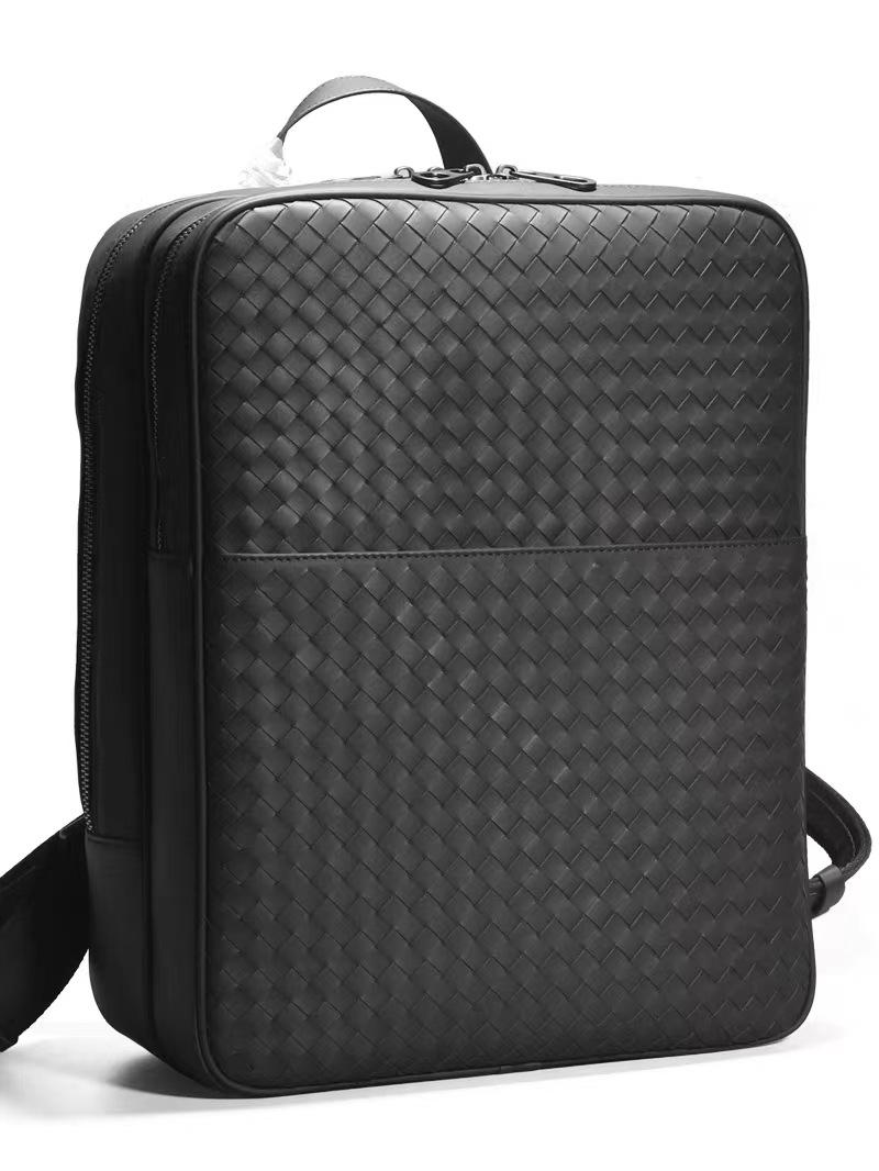 

Baodijia Same Style Business Backpack Leather Plain Fashion Trend Casual Backpack Large Capacity Travel Bag 29x38x14