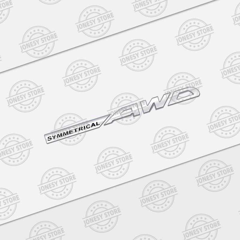 Auto Metal SYMMETRICAL AWD Logo 3D Badge Lettering Decals Trunk Sticker For Subaru Legacy XV Outback Forester Impreza BRZ STI VV444