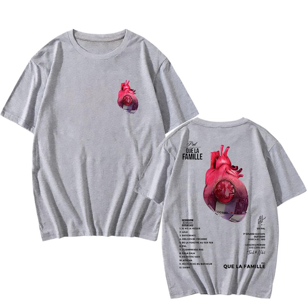 PNL Que La Famille T-Shirt Graphic Printing Fashion Casual Tee-shirt Unisex Vintage Cotton Tshirt Punk O-neck Clothing