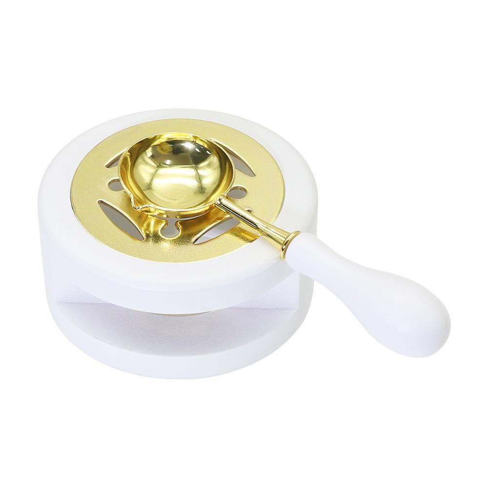 Creative Retro Wax Seal Stamp Set with Melting Furnace and Spoon for Students