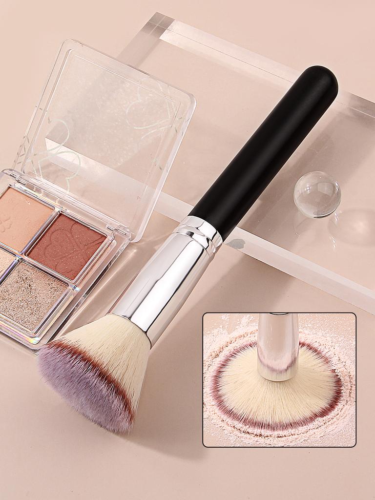 1pcs Flat Head Makeup Brush Soft Bristles Loose Powder Brush Blush Brush HighlightBrush Multifunctional Novice Facial MakeupTool