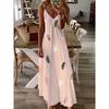 IHUASU Fashion Summer Spring Sleeveless V-Neck Casual Dresses International Design