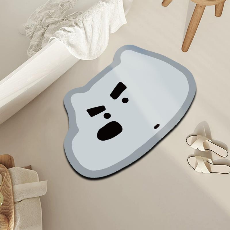 Cartoon Animal Doormat - Diatomaceous Earth Entrance Mat, Quick-Dry Absorbent Floor Mat For Bathroom, Durable And Non-Slip For Home Entryway