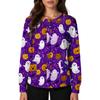 Women's Casual Fashion Single Breasted  Halloween Graphic Printed Nurses Tops