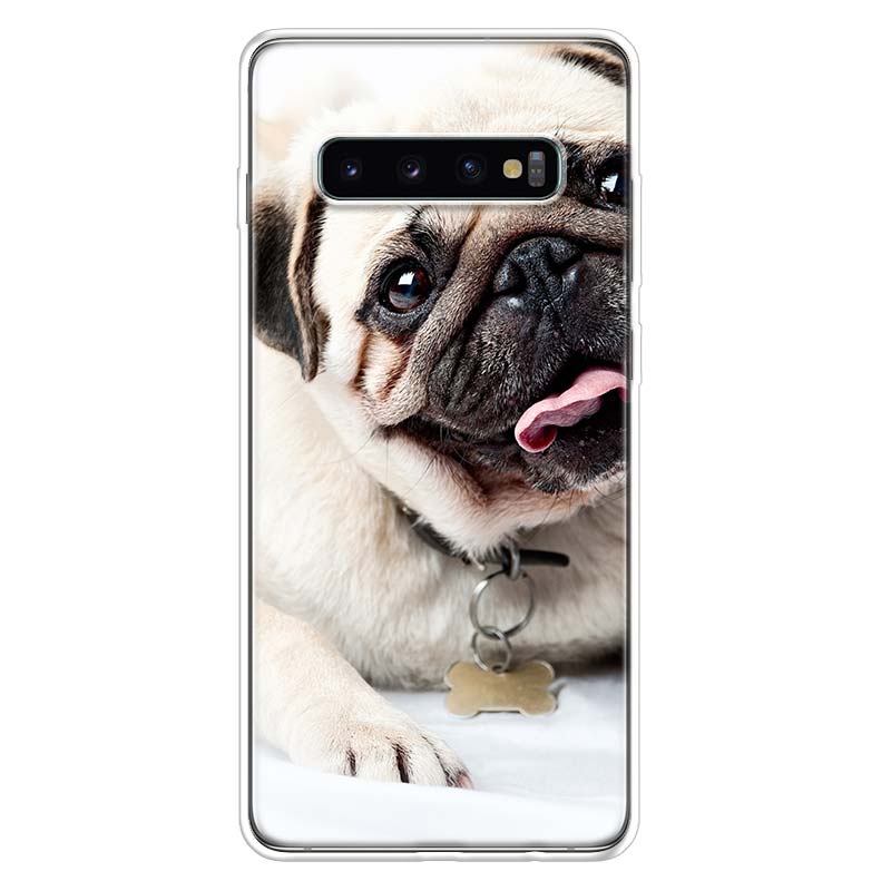 

Cute Pug Dog Phone Case For Samsung Galaxy A52 A51 A50S A32 A22 A12 A02S A72 A71 A31 A70 A30S Note 20 Ultra 10 Plus S10 Galaxy A Samsung S10